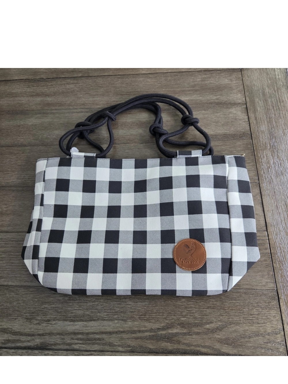 Farmhouse Is My Style Classic Farmhouse Bag Black White Checkered Bag New